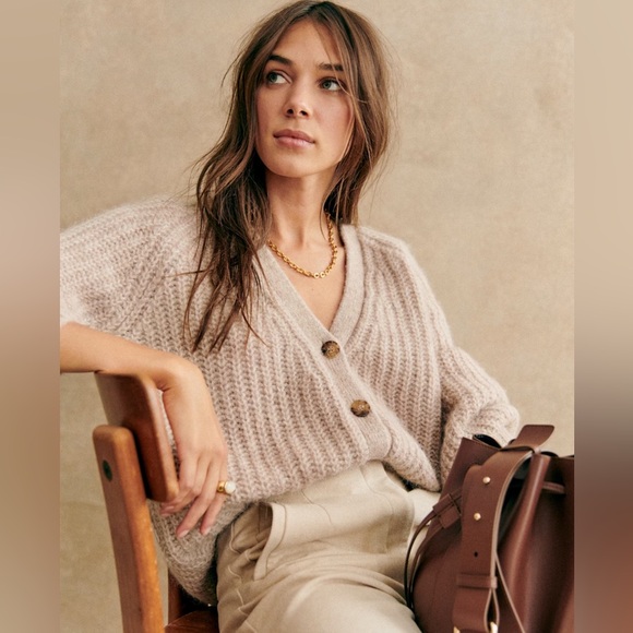Sezane Sweaters - NEW Sézane Basile Cardigan Light Beige